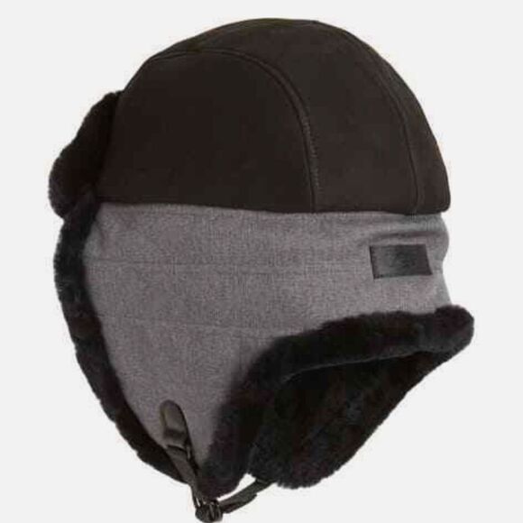 UGG Mixed Media Faux Fur Trapper Hat and Gloves Set NWT Neiman Marcus Exclusive - Picture 2 of 10